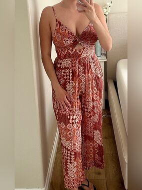 Angie Orange pattern romper